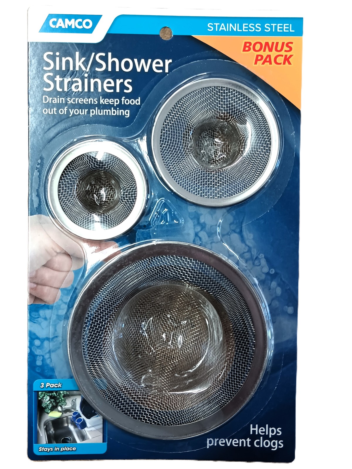 42273 Camco Sink &amp; Shower Strainers - 3 Pk. - $8.99