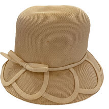 Vintage Women's Hat with Brim Pale Yellow Size 22 1/2 - $23.74