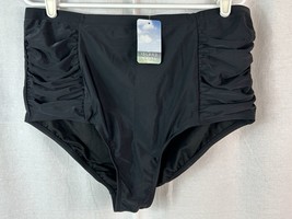 Island Waves Woman Shaper Pant Size 20W Bikini Swim Bottom 830066 Black ... - $9.90
