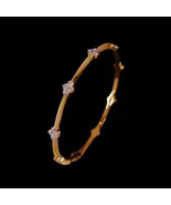 Women&#39;s 3Ct Round Lab-Created Diamond Bangle Bracelet in 14k Yellow Gold... - $2,690.99 MXN
