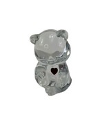 Vintage Fenton Art Glass Bear JULY Birthstone Figurine Ruby Red Heart  - £10.86 GBP