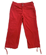 Patagonia Cherry Red Nylon Capri Crop Pants Women’s 10 Rare Color 29” Waist - £29.92 GBP