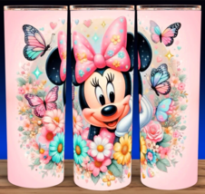 Minnie with Flowers and Butterflies Cup Mug Tumbler 20oz - £15.83 GBP