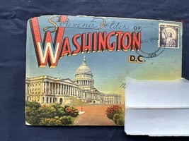 Vintage Washington D.C. Souvenir Postcard Folder Postmarked 1958 - $9.99