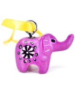 Vaneak Group Hand Crafted Carved Soapstone Fuchsia Elephant Ornament Figure - £9.48 GBP