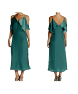 NSR Napean Sea Road Ruffle Maxi Dress Womens size Small Real Teal Sleeveless - £50.20 GBP
