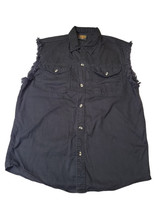 MIlwaukee Performance Denim Collection Black Sleeveless Button Up Shirt ... - £12.04 GBP