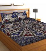 Traditional Jaipur Cotton Printed Bedsheet, Jaipuri Sanganeri Bedcover 8... - £27.35 GBP
