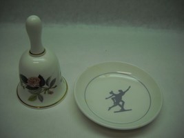Wedgewood Bell Hathaway Rose With Gold Trim And Plate Metallised Small Plate - $12.41