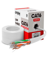 Cat6 Plenum Ethernet Cable 1000ft CMP 550MHz UTP 10 Gigabit Solid White - €105,75 EUR