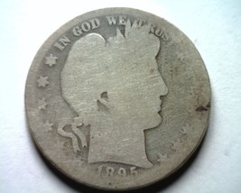 1895 BARBER HALF DOLLAR ABOUT GOOD AG NICE ORIGINAL COIN BOBS COINS FAST... - £16.64 GBP