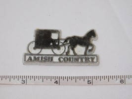 Amish Country Horse Wagon 2 1/4&quot; x 1 1/4&quot; fridge magnet refrigerator Pre... - £8.15 GBP