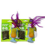 2 Pack Leaps &amp; Bounds Pounce &amp; Play Refillable Pouch Organic Catnip Pina... - $35.54 CAD
