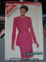 Butterick See & Sew 6895 Misses Peplum Top & Skirt Pattern - Size 12/14/16 - $14.67