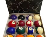 Miniature Mini Billiard Pool Table Ball Set 1.5" Boxed 16 Piece Cue Ball - $24.40