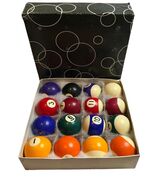 Miniature Mini Billiard Pool Table Ball Set 1.5" Boxed 16 Piece Cue Ball - $24.40