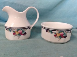 Vintage Royal Doulton Autumn&#39;s Glory LS1086 Open Sugar Bowl and Creamer 1991 - £26.05 GBP