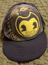 Bendy And The Ink Machine Black Yellow Cobra Caps Trucker Snapback Youth Hat - $12.86