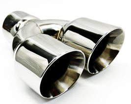 Exhaust Tip 3.00 Inlet Dual 3.50 X 9.50 Long Round WDDWRP3500950-300-HP-... - £62.16 GBP