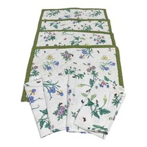 Quilted Spring Botanical Placemats + Napkins Butterflies Vintage Floral ... - £44.00 GBP