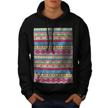 Wellcoda Stripes Patterns Mens Hoodie, Colorful Casual Hooded Sweatshirt - £26.11 GBP+