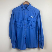 Gander Mountain Guide Series Shirt Mens Small Blue Vented Fishing Button Up Long - £15.60 GBP