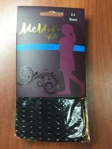 Memoi Girls Black Sheer Wave Tights  2-4 33&quot;-38&quot; H/28-38lbs Weight #2 - $66.73 MXN