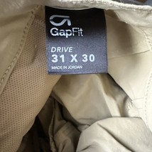 Gap Fit Drive Men&#39;s Khaki Moisture Wicking Active Golf Pants Size 31 x 30 - £19.54 GBP