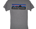 Patagonia Logo Graphic Tee Shirt Small Gray Short Sleeve Organic Cotton - $14.99