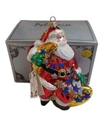 Kurt Adler Polonaise 2000 Santa On The Moon Blown GLASS Christmas ORNAME... - $34.60