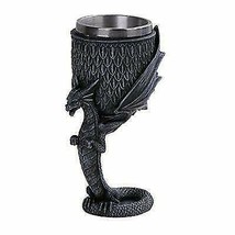Pacific Giftware PT Winged Dragon Stand Goblet Resin Figurine Statue - £24.10 GBP