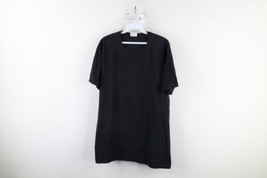 Vintage 90s Calvin Klein Mens L Faded Blank Short Sleeve T-Shirt Black Cotton - £26.47 GBP