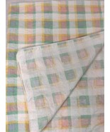 Vintage Pastel Plaid Baby Blanket Cotton Flannel 28 x 35 inches Unisex R... - £9.63 GBP