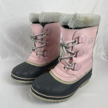 Sorel | Yoot Pac Pink Winter Snow Boot Faux Fur NY1443-613 Youth Size US 4 - £18.61 GBP