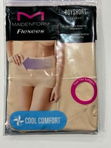 Maidenform Women&#39;s Flexees Boyshorts FP0050 XL Beige Firm Shapes Cool Co... - £6.07 GBP