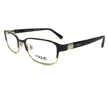 Vogue Eyeglasses Frames VO 4073-B 352 Black Gold Rectangular Full Rim 51... - $60.66
