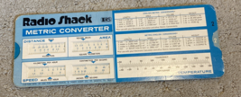 Radio Shack Metric Converter Slide Pull Out Card - $186.21 MXN