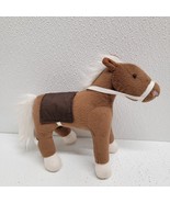 Pottery Barn Kids Small Brown Horse White Mane Plush With Bridle &amp; Saddl... - $543.90 MXN