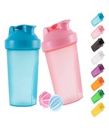 Vibrant Duo Shaker Bottle Set with Whisk Balls for Smoothies - $27.71