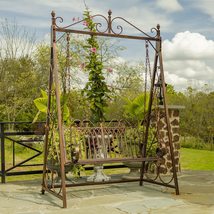 Metal Swing Bench with Frame Tserovani - $995.00