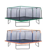 Large Square Gymnastics Trampoline Set &amp; Enclosure Net Backyard Outdoor ... - $24,716.49 MXN+