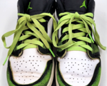 Air Jordan 1 Low &#39;Green Wear Away&#39; Black Sneaker Shoes Size 6Y / 7.5W 2022 - £35.41 GBP