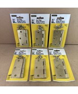 Lot of 6 - Stanley Square Corner 3-1/2&quot; Brass Door Hinge (69-0275) Satin... - $20.56 CAD