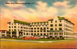 Vintage Linen Postcard -Manor Hotel Wildwood By The Sea New Jersey 1947 -BK47 - £4.67 GBP