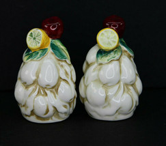 Vintage Citrus Topiary With Apple &amp; Citrus Slice At Top Salt And Pepper Shakers - £11.95 GBP