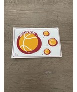NBA Houston Rockets Errored 1993 KTRH Hoopline Logo Basketball Sticker P... - $75.43 CAD