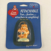 Care Bears Birthday Bear Attachable Key Ring Zipper Vintage American Gre... - $29.65