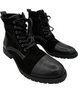 Robert Wayne Raine RWF1304M Mens Black Leather Suede Lace Up Boots sz 12 D - $70.06 CAD