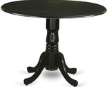 Round Tabletop And 42 X 29.5-Black Finish Dlt-Blk-Tp Modern East West Fu... - $198.95