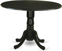 Round Tabletop And 42 X 29.5-Black Finish Dlt-Blk-Tp Modern East West Fu... - £161.71 GBP